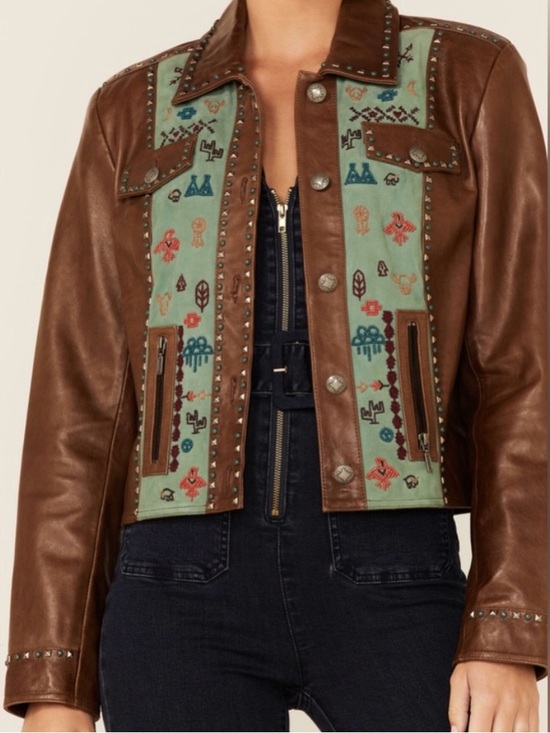 Double D Ranch Jackets & Blazers - 🐎 {PRICE FIRM} DDR Cliff Dwellers Button-Front Leather Jacket